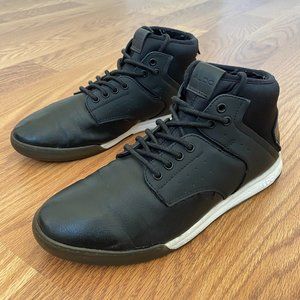 Aldo Mens High Top Sneakers, Size 8, Black